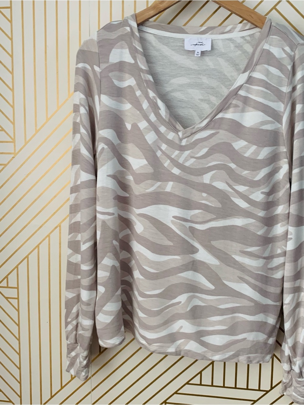 Soma Weekend SOMAWKND Sunday Lounge Set joggers graceful zebra neutral print  M - Picture 3 of 11